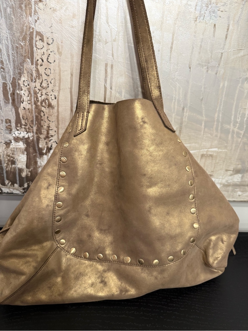 Hobo Metallic Shoulder Tote Bag - Picture 2 of 11